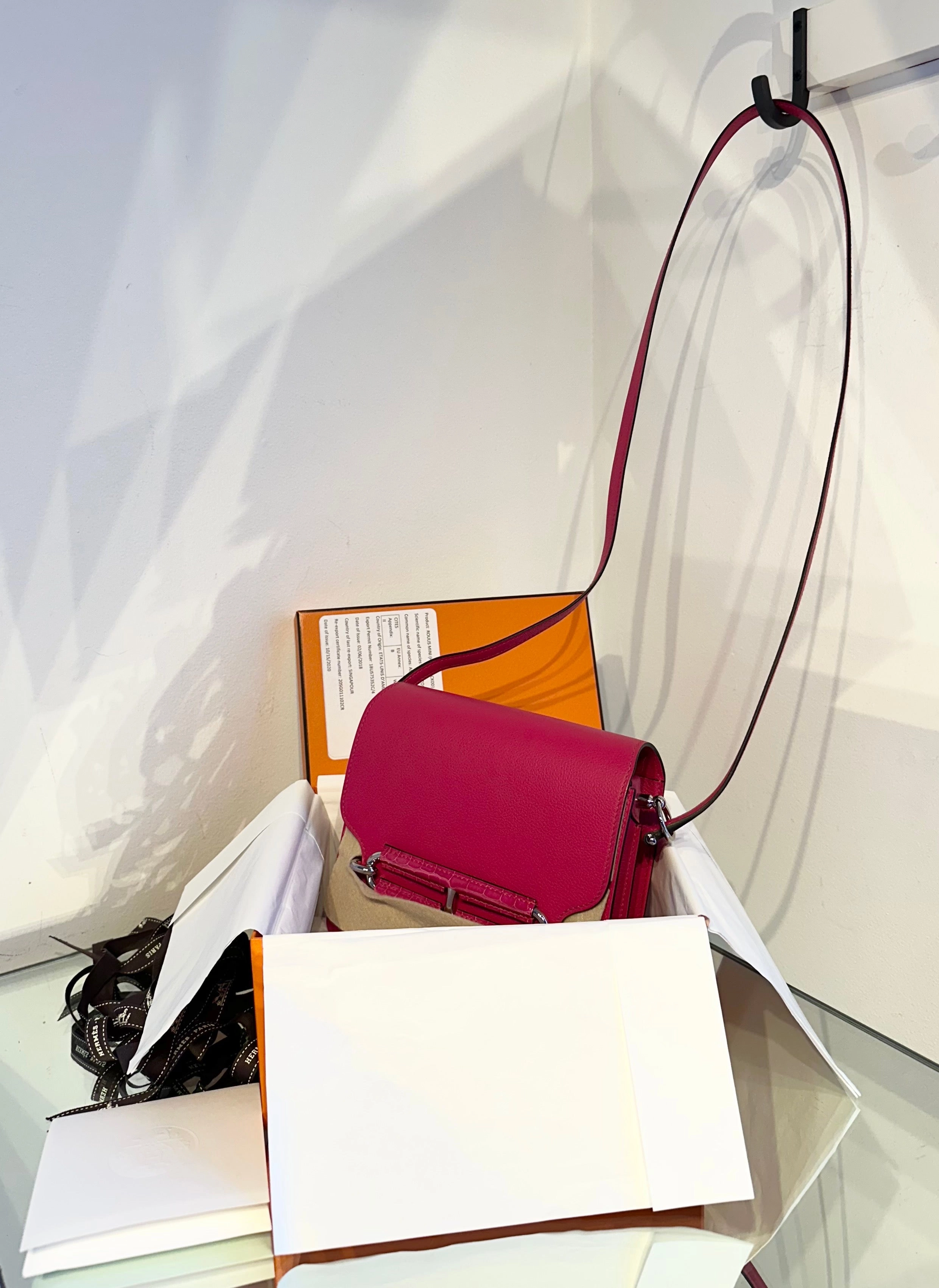 HERMS Sac Roulis Mini Leather Bag