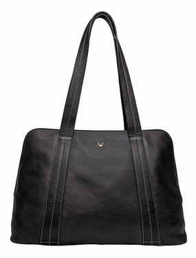 Hidesign Cerys Leather Multi-Compartment Shoulder Bag Black