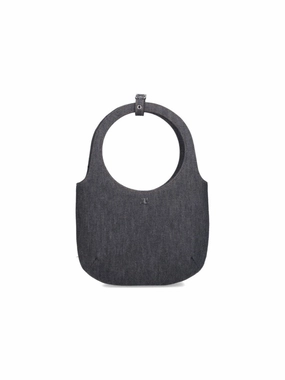 Holy' Denim Handbag ?Grey