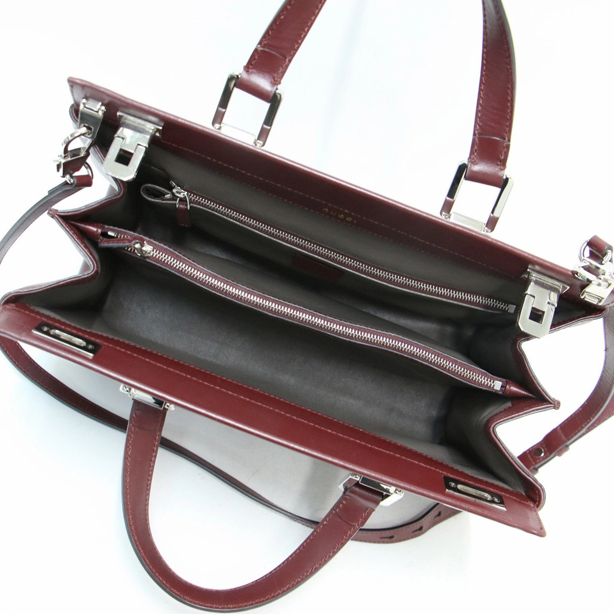 Horsebit 1955 Burgundy Leather Shoulder Bag