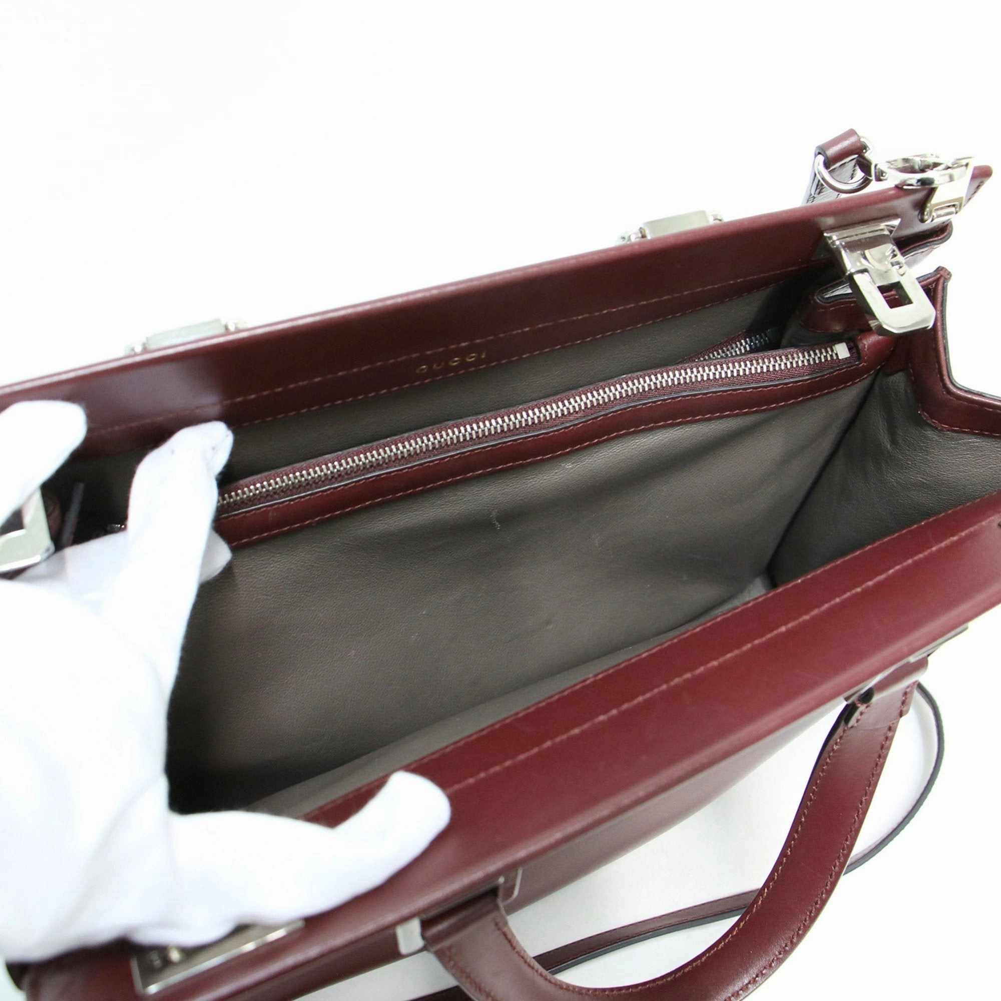 Horsebit 1955 Burgundy Leather Shoulder Bag