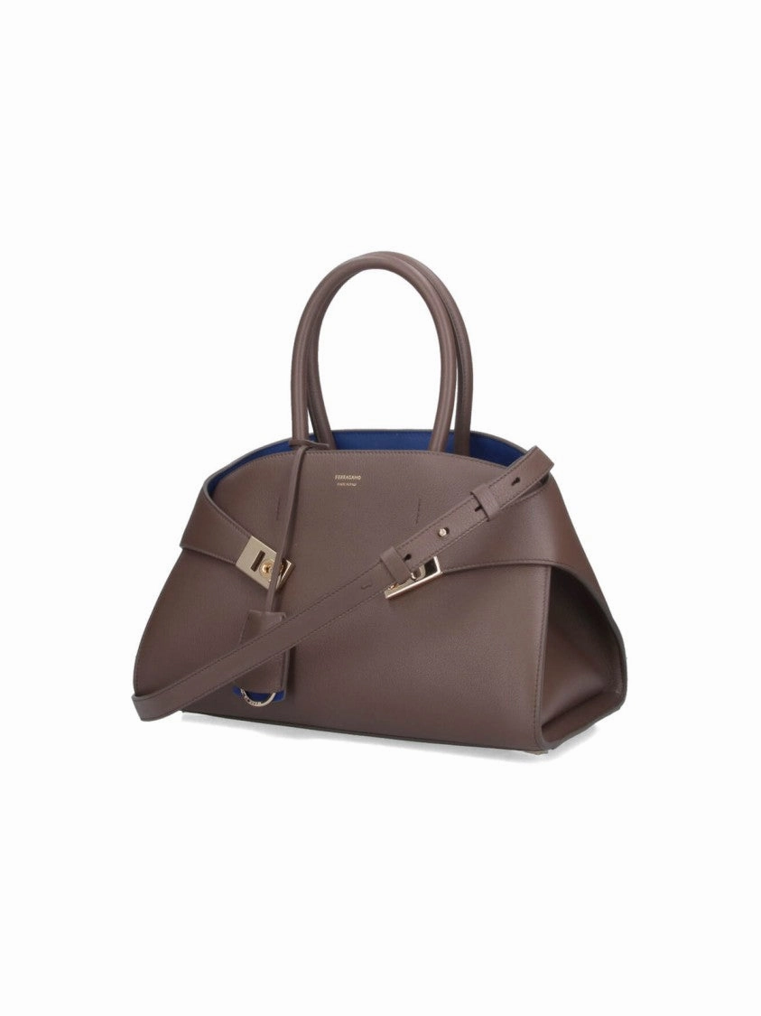 Hug" Medium Handbag C Brown
