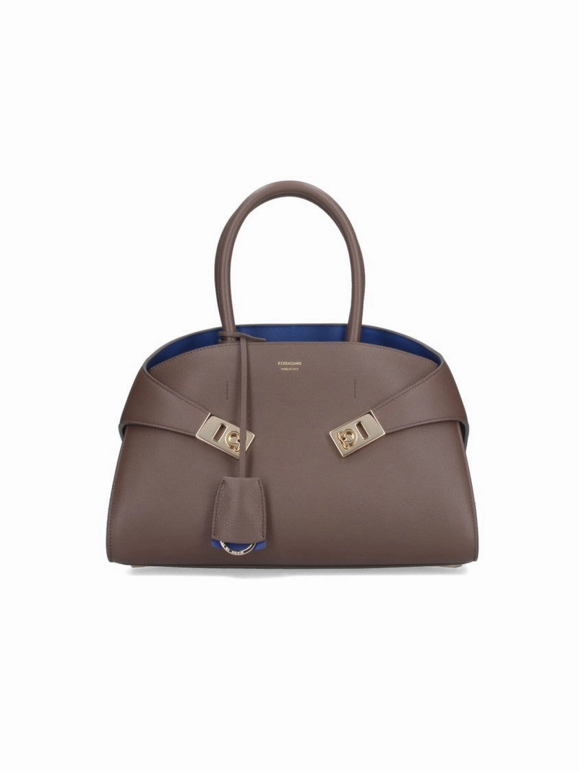 Hug" Medium Handbag C Brown