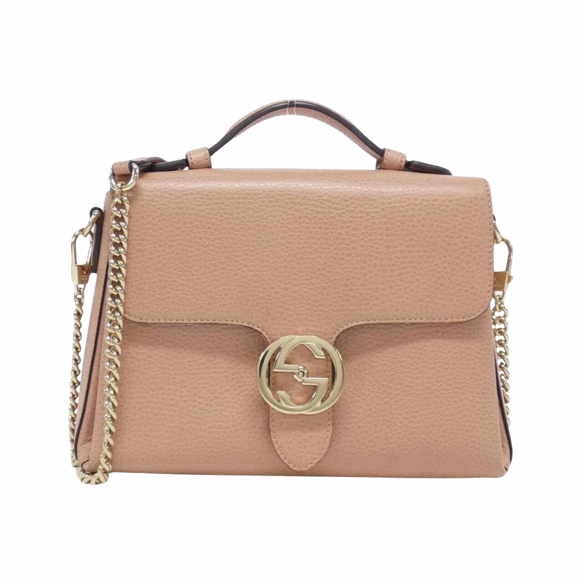 Interlocking G Leather Shoulder Bag