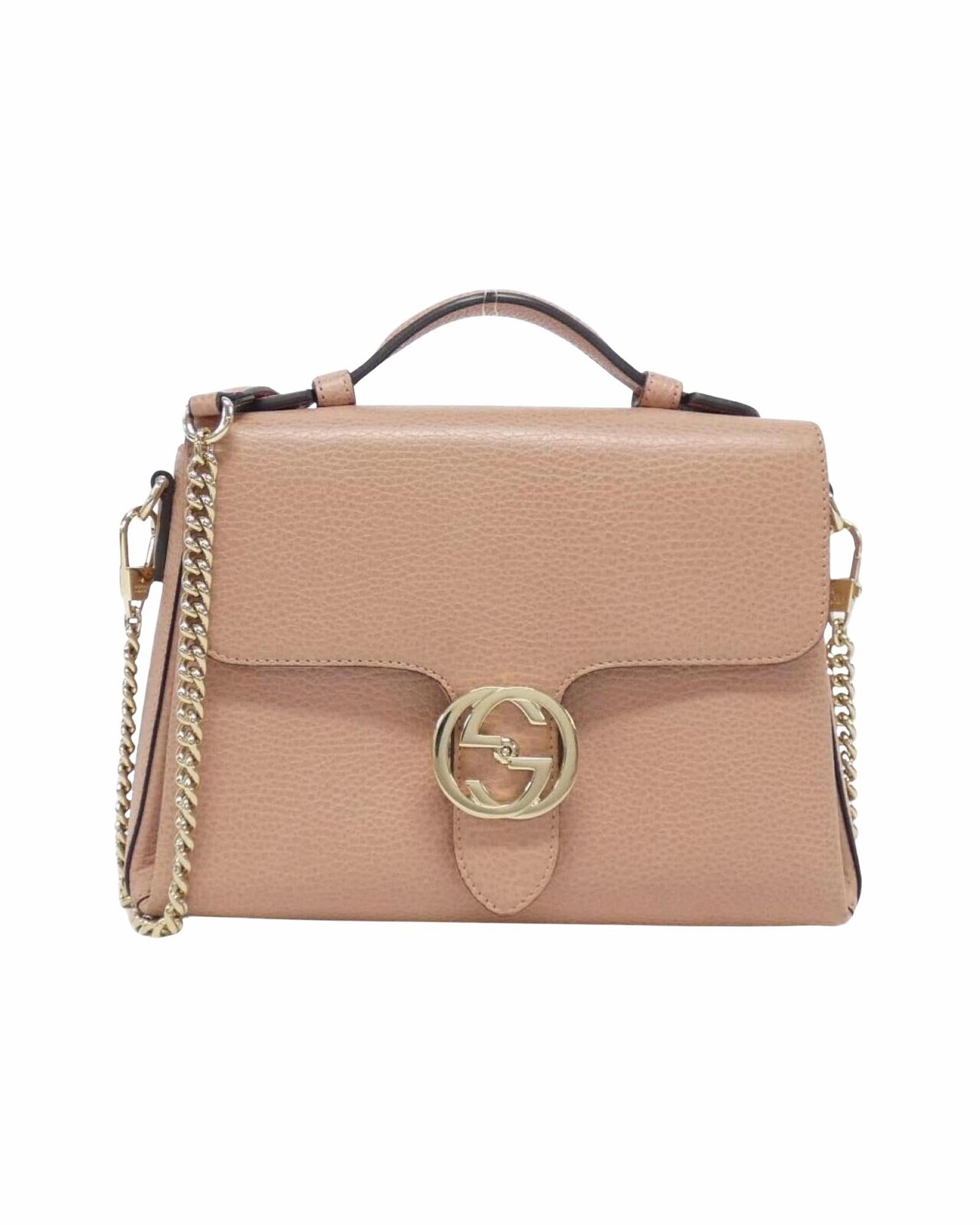 Interlocking G Leather Shoulder Bag