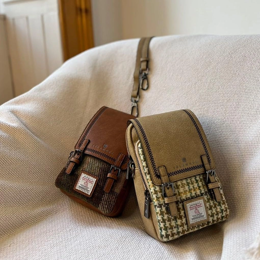 Islander The Baby Jura Crossbody Harris Tweed & Microfibre Leather