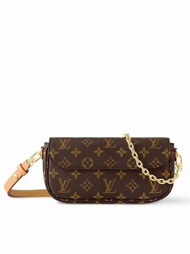 Ivy Monogram Shoulder Bag Brown