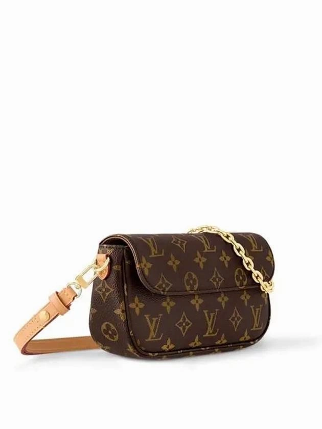 Ivy Monogram Shoulder Bag Brown