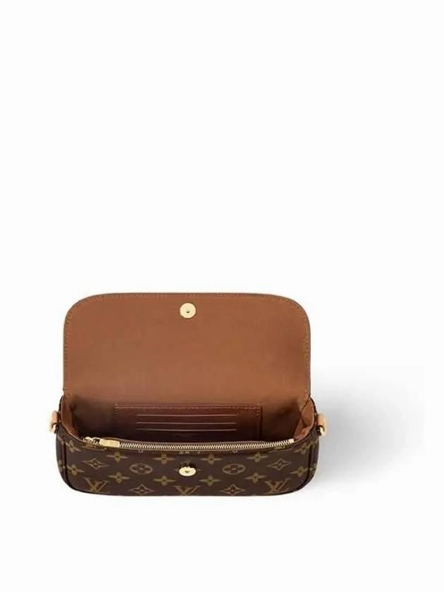 Ivy Monogram Shoulder Bag Brown