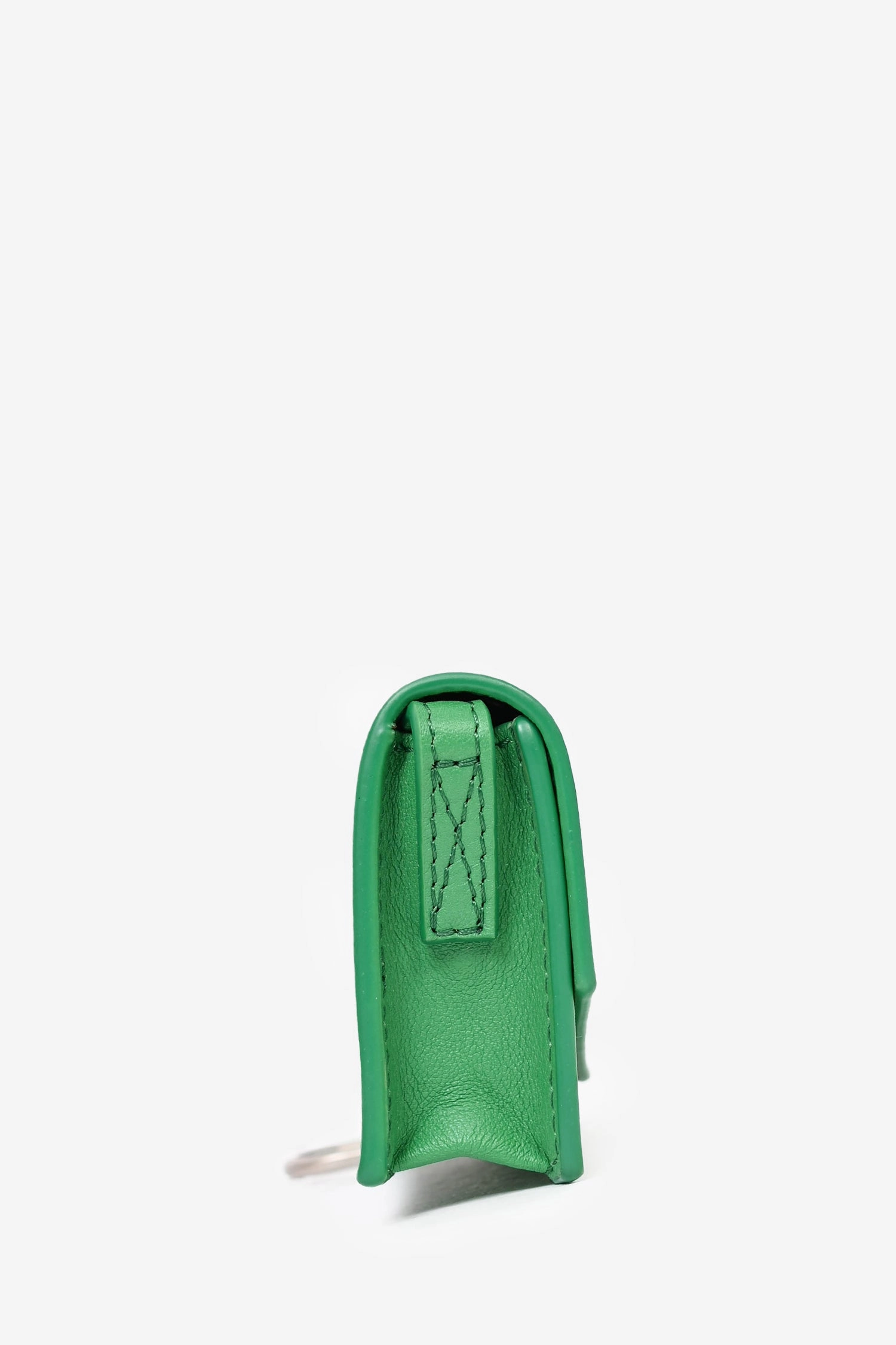 Jacquemus Green Leather Nano 'Porte Azur' Card Holder Crossbody