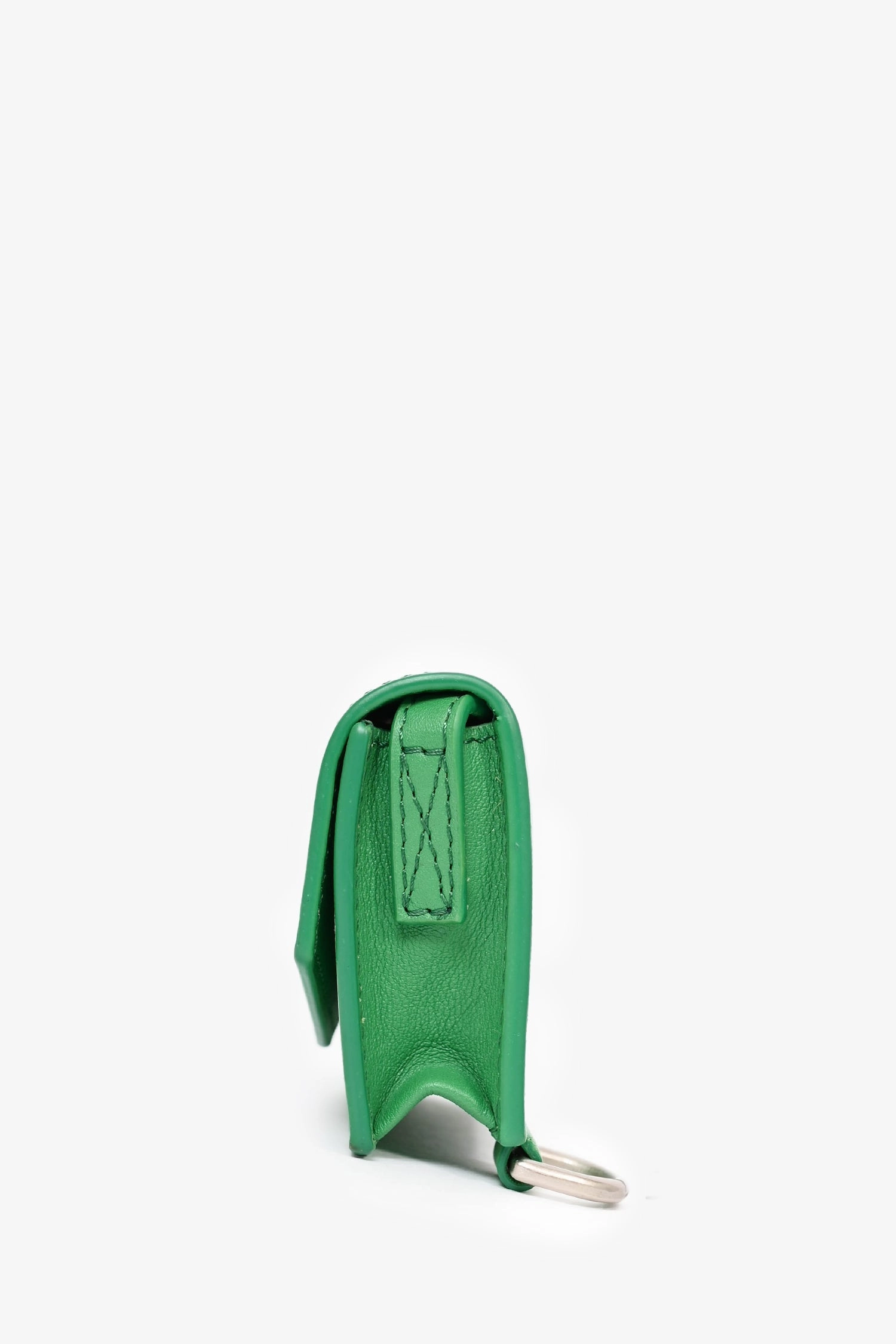 Jacquemus Green Leather Nano 'Porte Azur' Card Holder Crossbody
