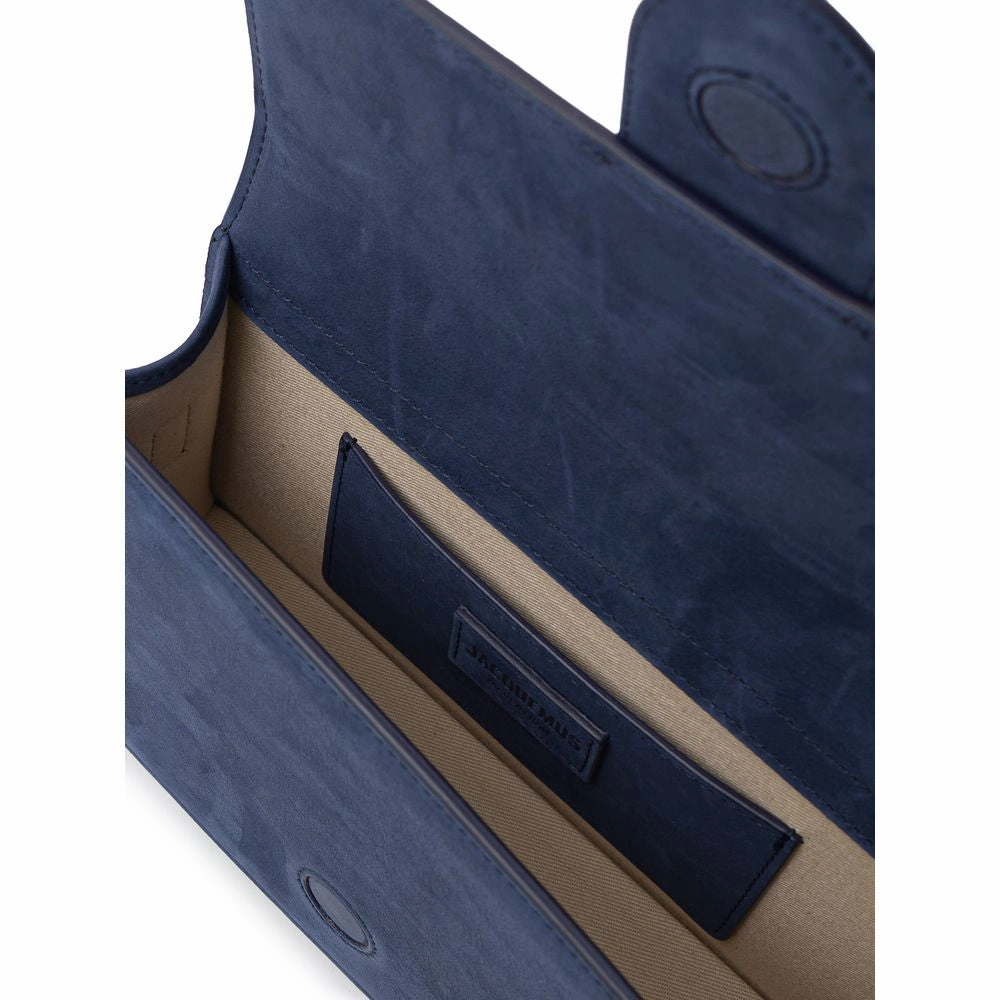 Jacquemus Navy Blue Suede Leather Handbag