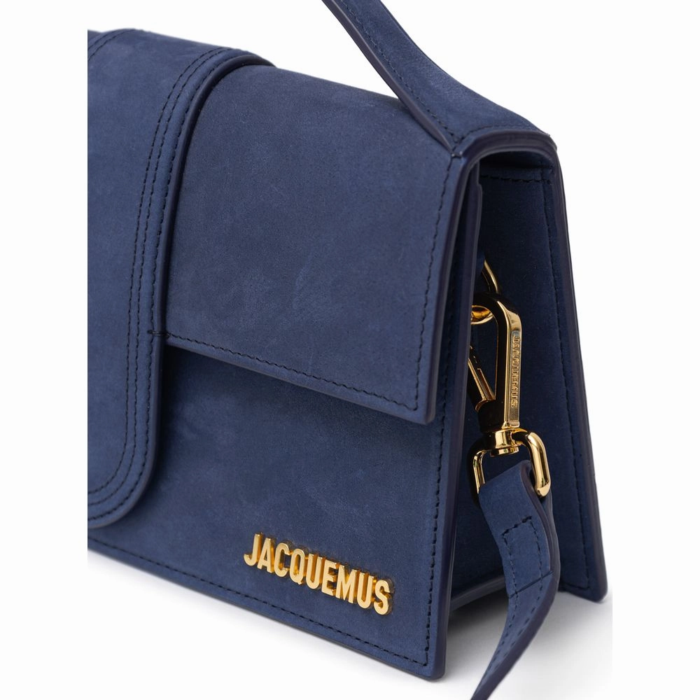 Jacquemus Navy Blue Suede Leather Handbag
