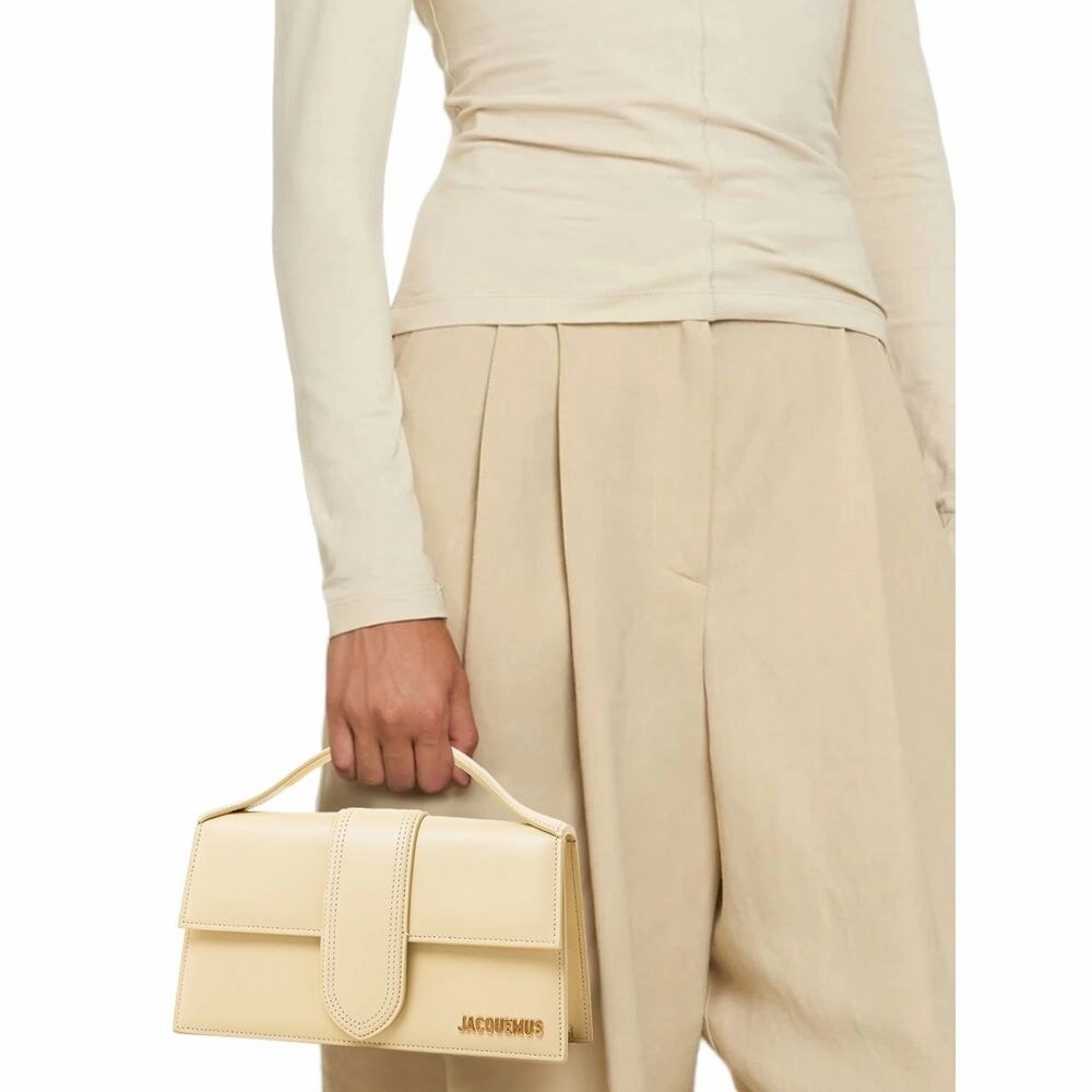 Jacquemus Yellow Leather Shoulder Women's Bag