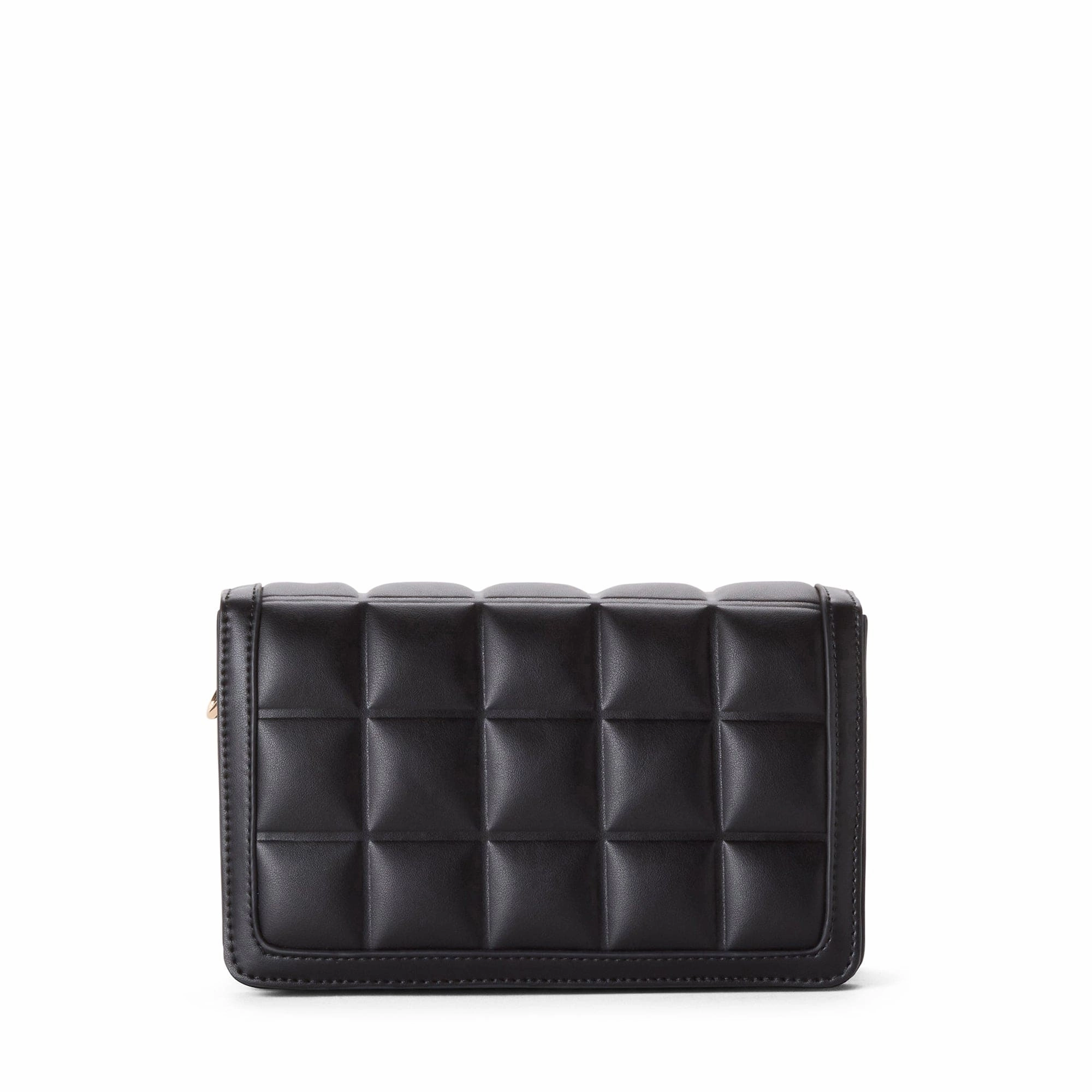 Jamie Vegan Leather Crossbody Bag | Black