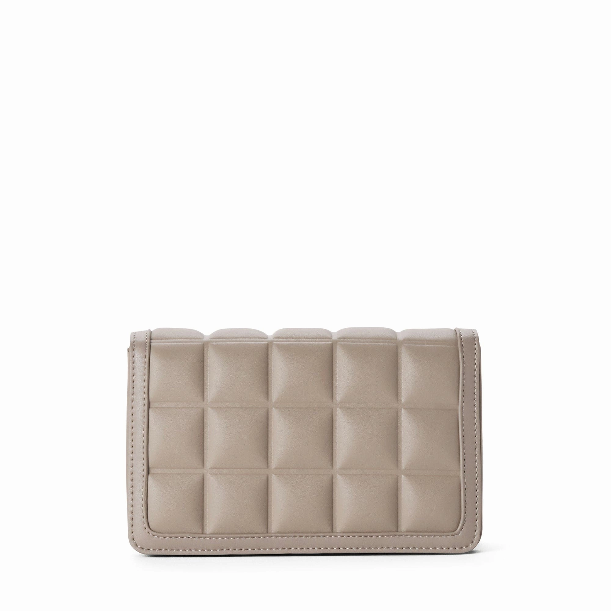 Jamie Vegan Leather Crossbody Bag | Stone Grey