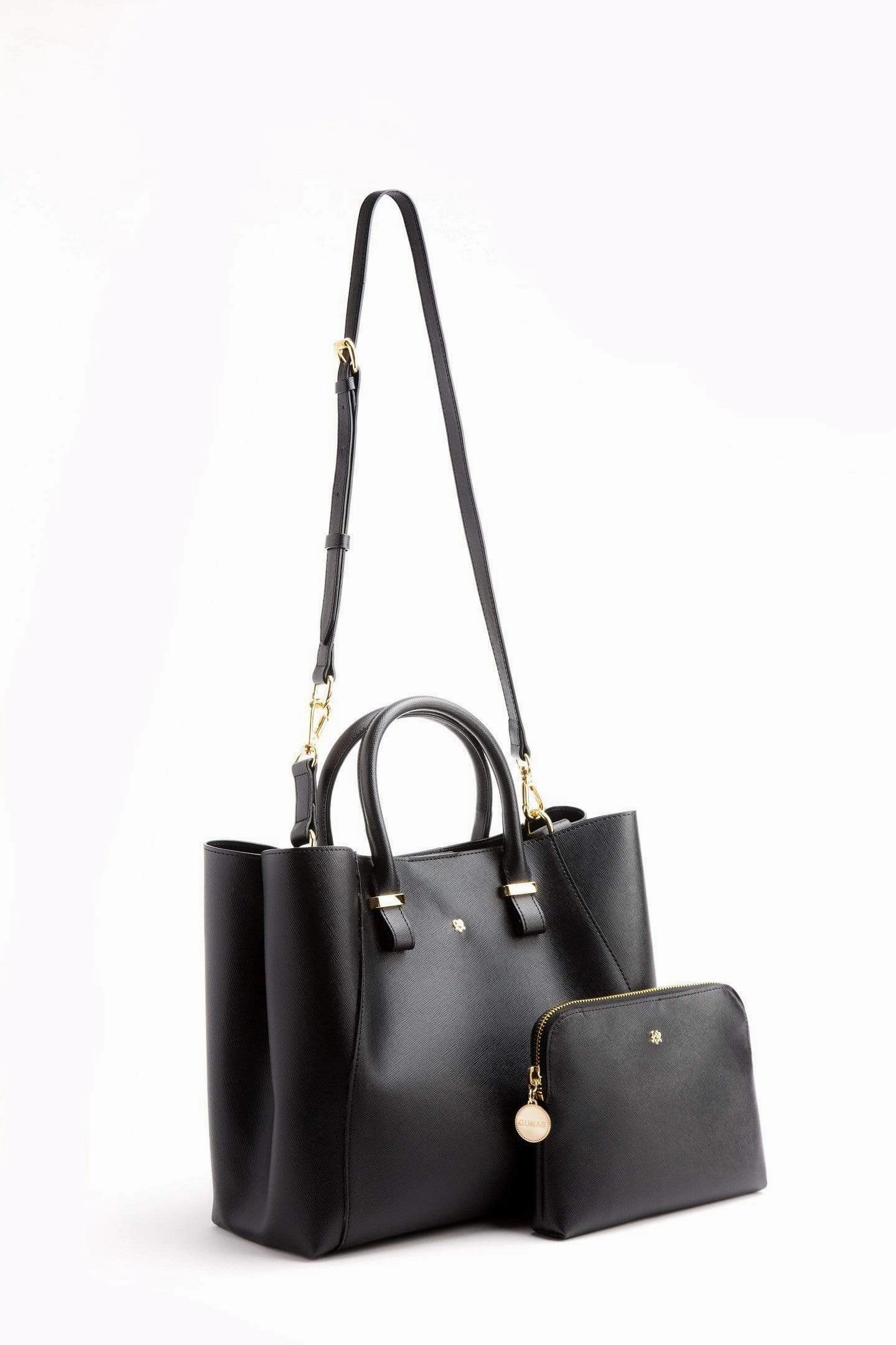 Jane Vegan Leather Handbag | Black