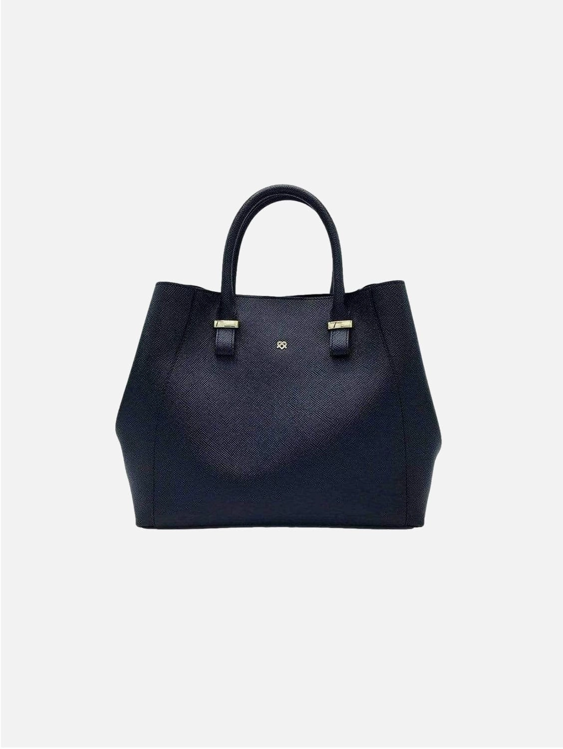 Jane Vegan Leather Handbag | Black
