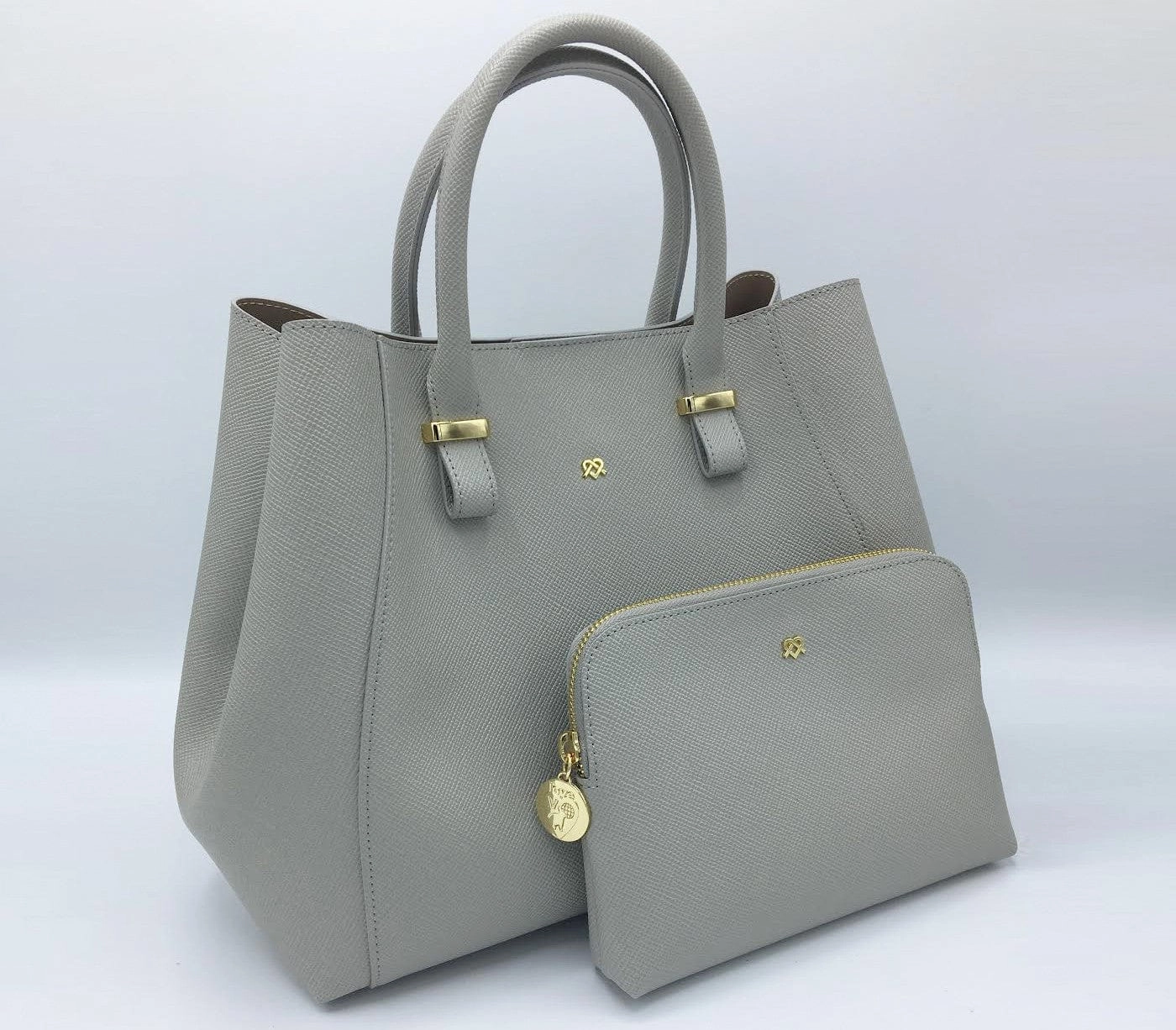 Jane Vegan Leather Handbag | Grey
