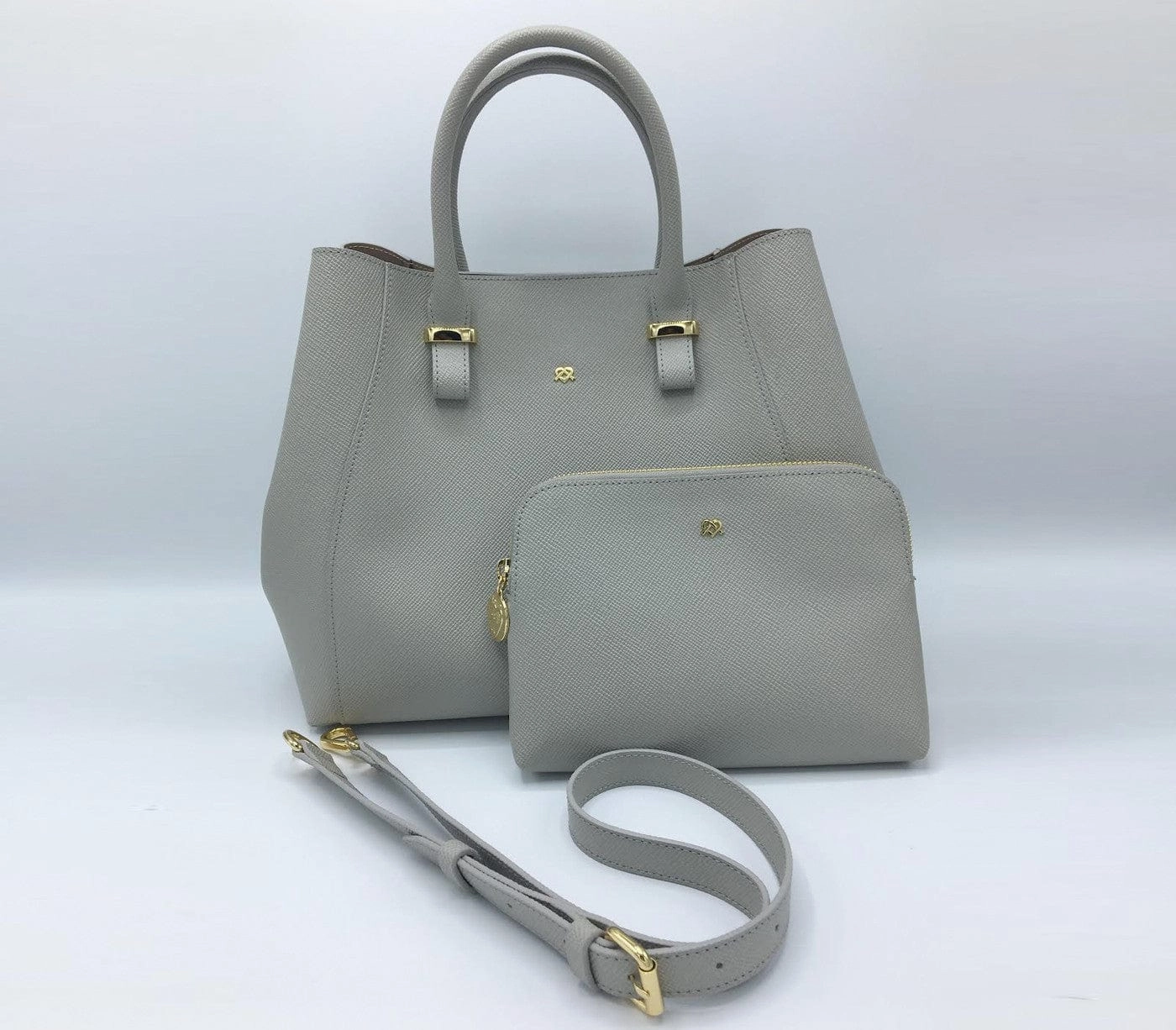 Jane Vegan Leather Handbag | Grey