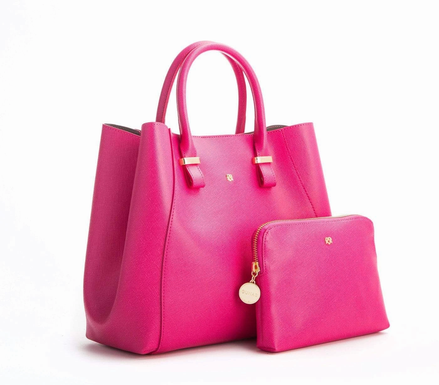 Jane Vegan Leather Handbag | Hot Pink