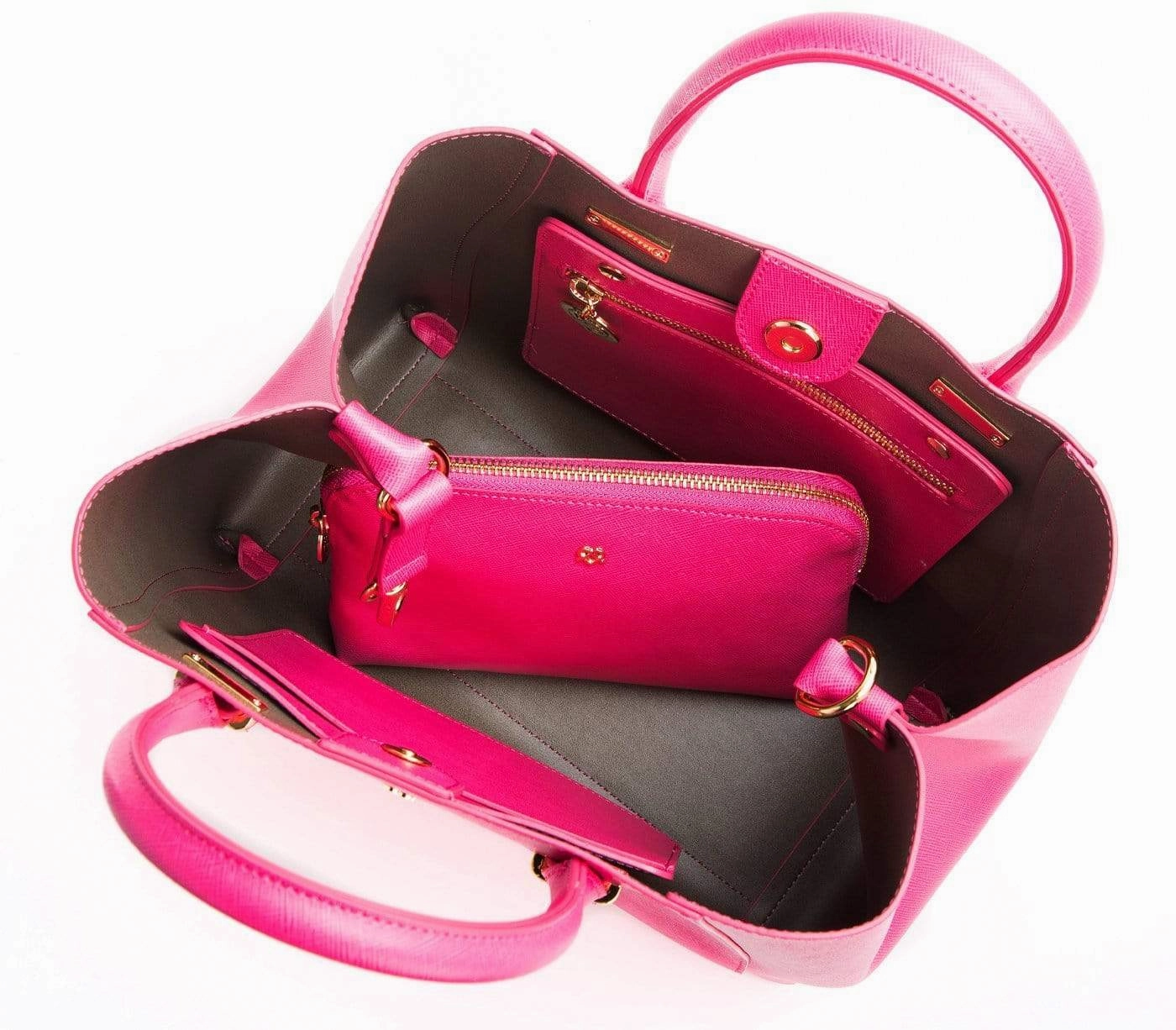 Jane Vegan Leather Handbag | Hot Pink