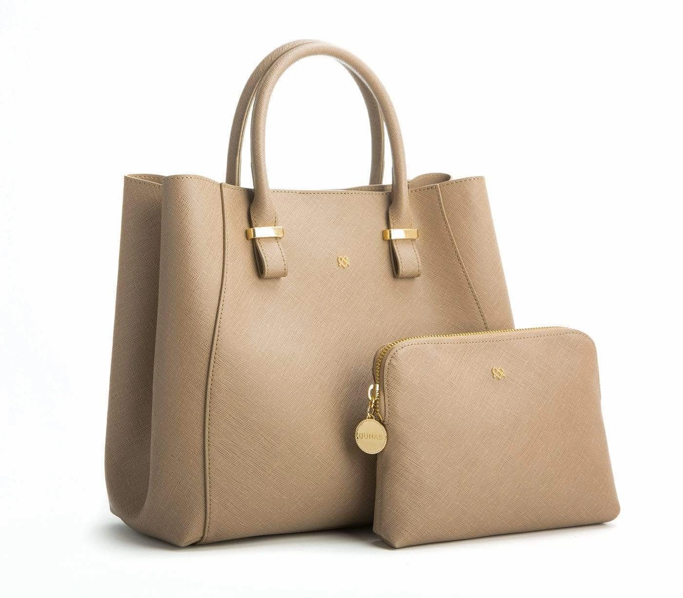 Jane Vegan Leather Handbag | Light Brown