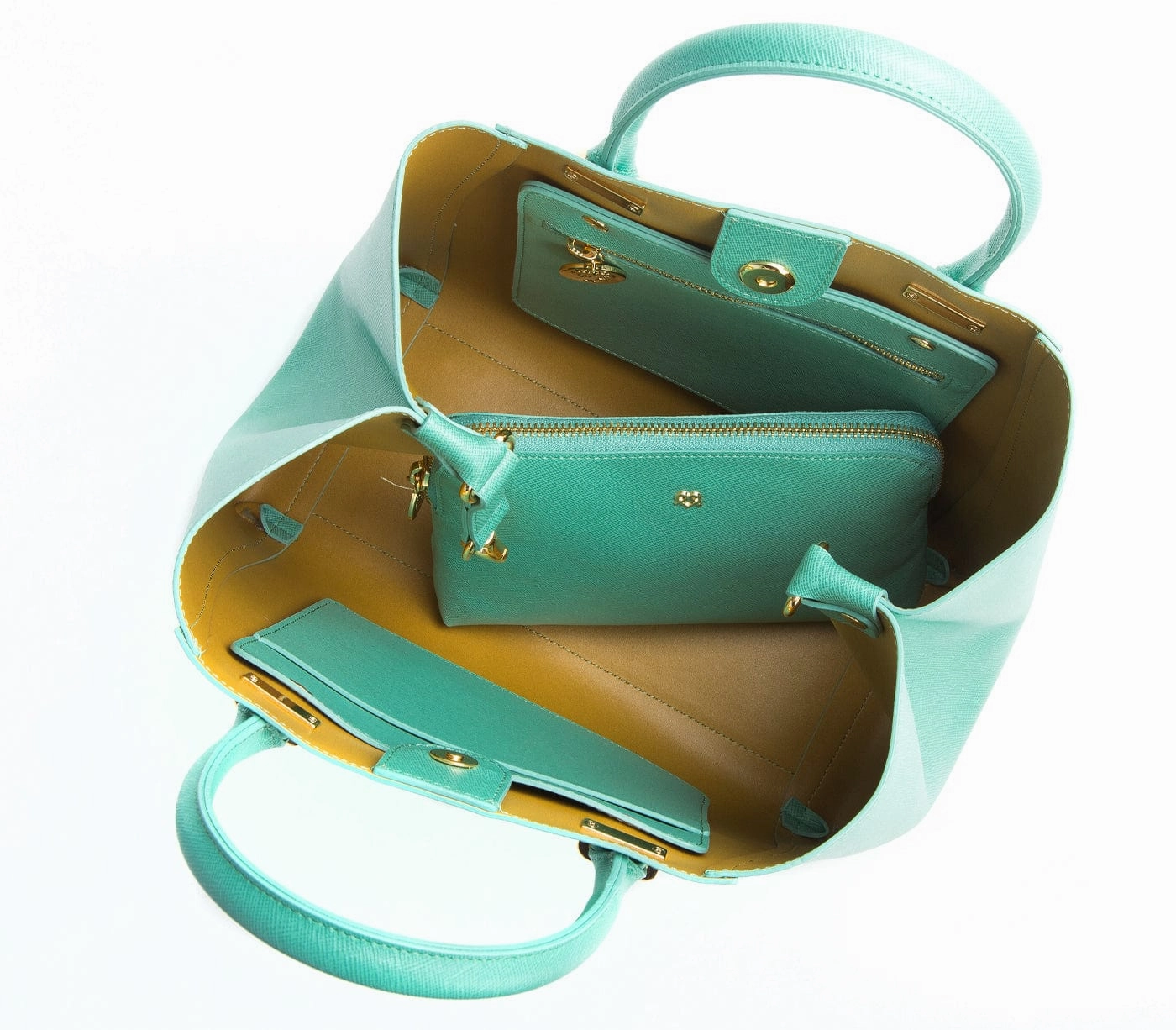 Jane Vegan Leather Handbag | Tiffany Blue