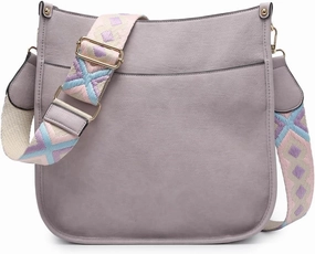 JEN & CO. Crossbody Bags for Women Trendy Vegan Leather Hobo Purses Shoulder Handbags with Wide Adjustable Guitar Strap