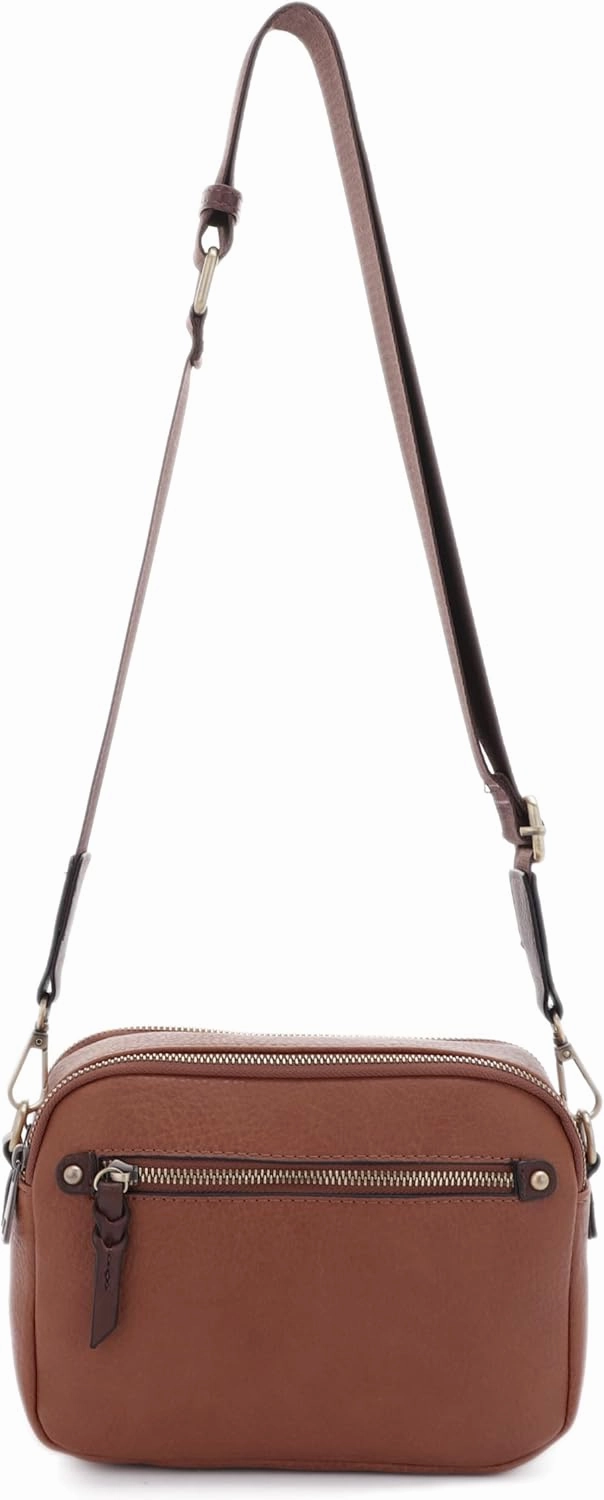 JESSIE & JAMES Small Concealed Carry Camera Crossbody Purse with Wide Shoulder Strap