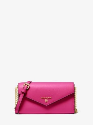 Jet Set Charm Large Leather Envelope Crossbody Bag