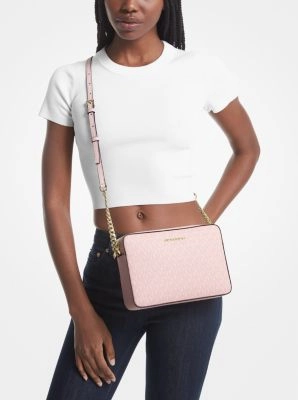Jet Set Large Printed Logo Crossbody Bag