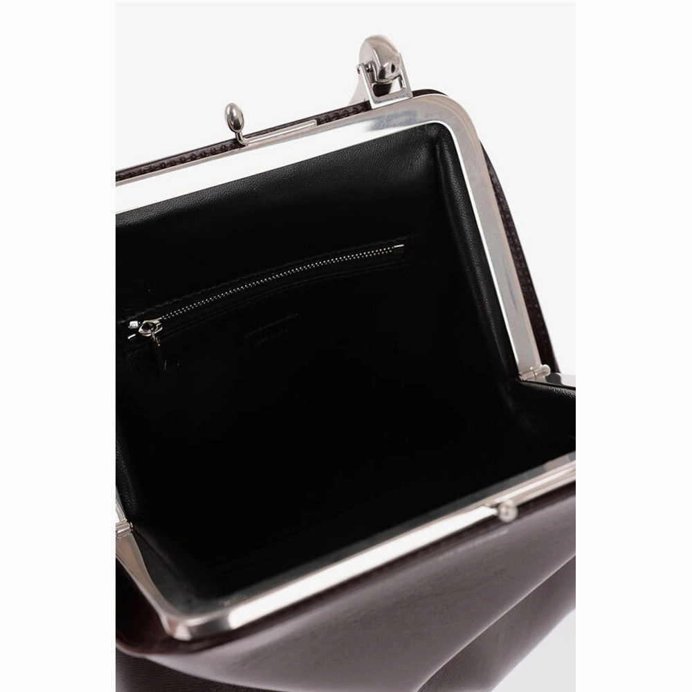 Jil Sander Leather Handbag with Clasp Closure