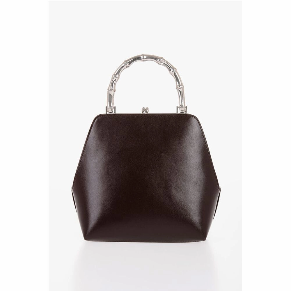 Jil Sander Leather Handbag with Clasp Closure