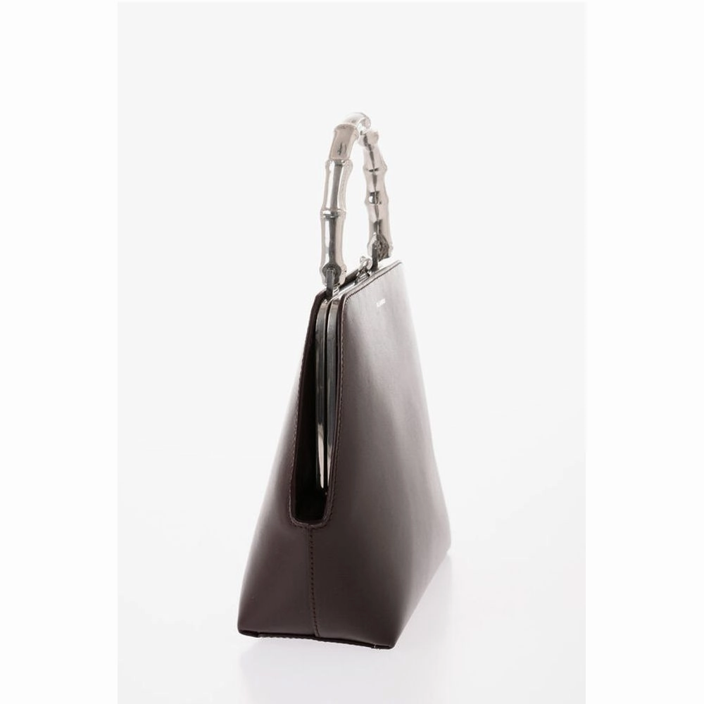 Jil Sander Leather Handbag with Clasp Closure