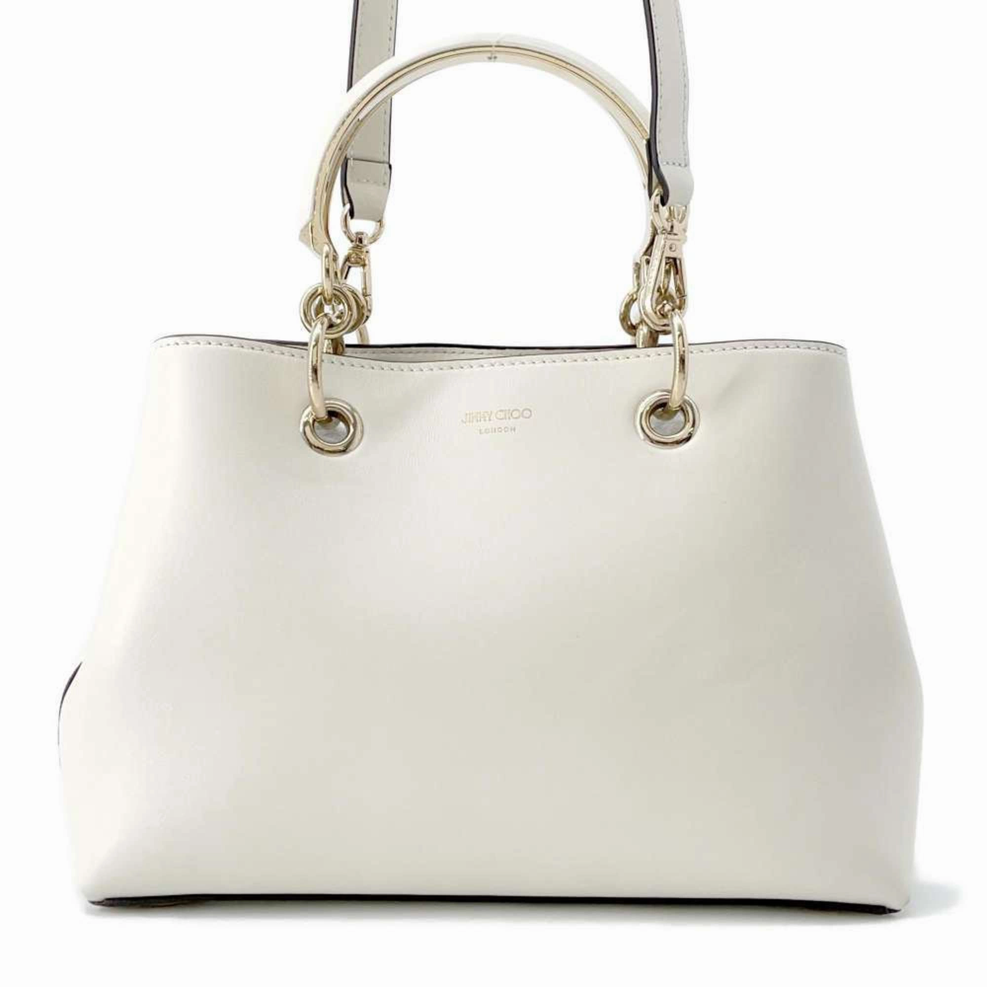 Jimmy Choo Leather Handbag Shoulder Bag (Pre-Owned)