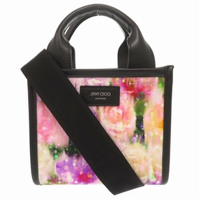 Jimmy Choo pink Nylon Leather Handbag Shoulder Bag (Pre-Owned)