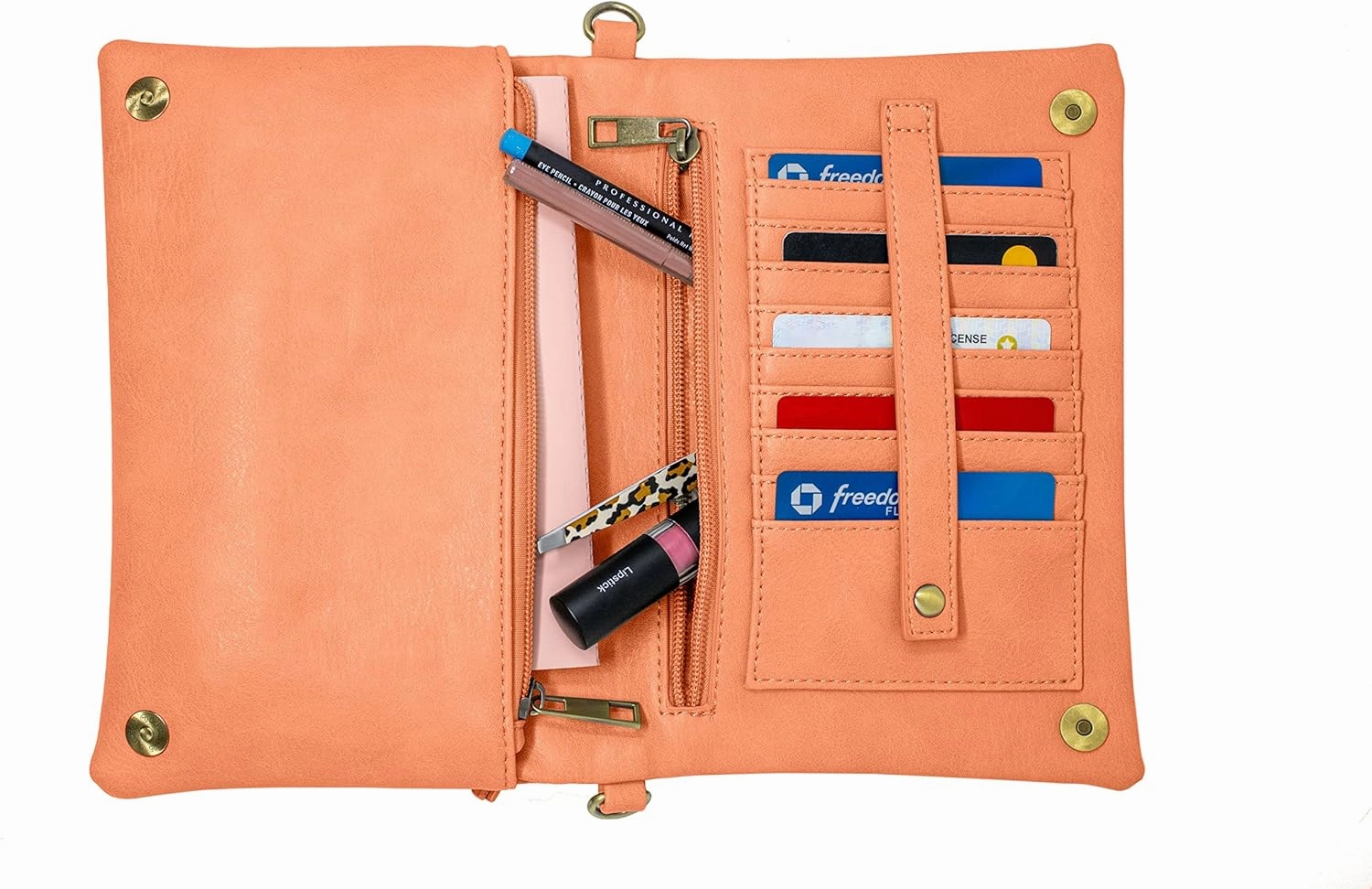 Joy Susan Multipocket Crossbody Bag: Kitty in Vegan