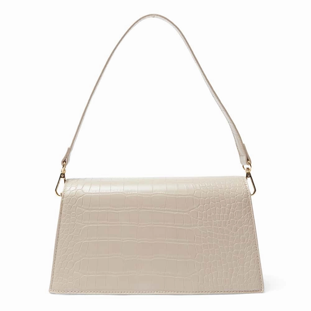 June Handbag in Nude Croc