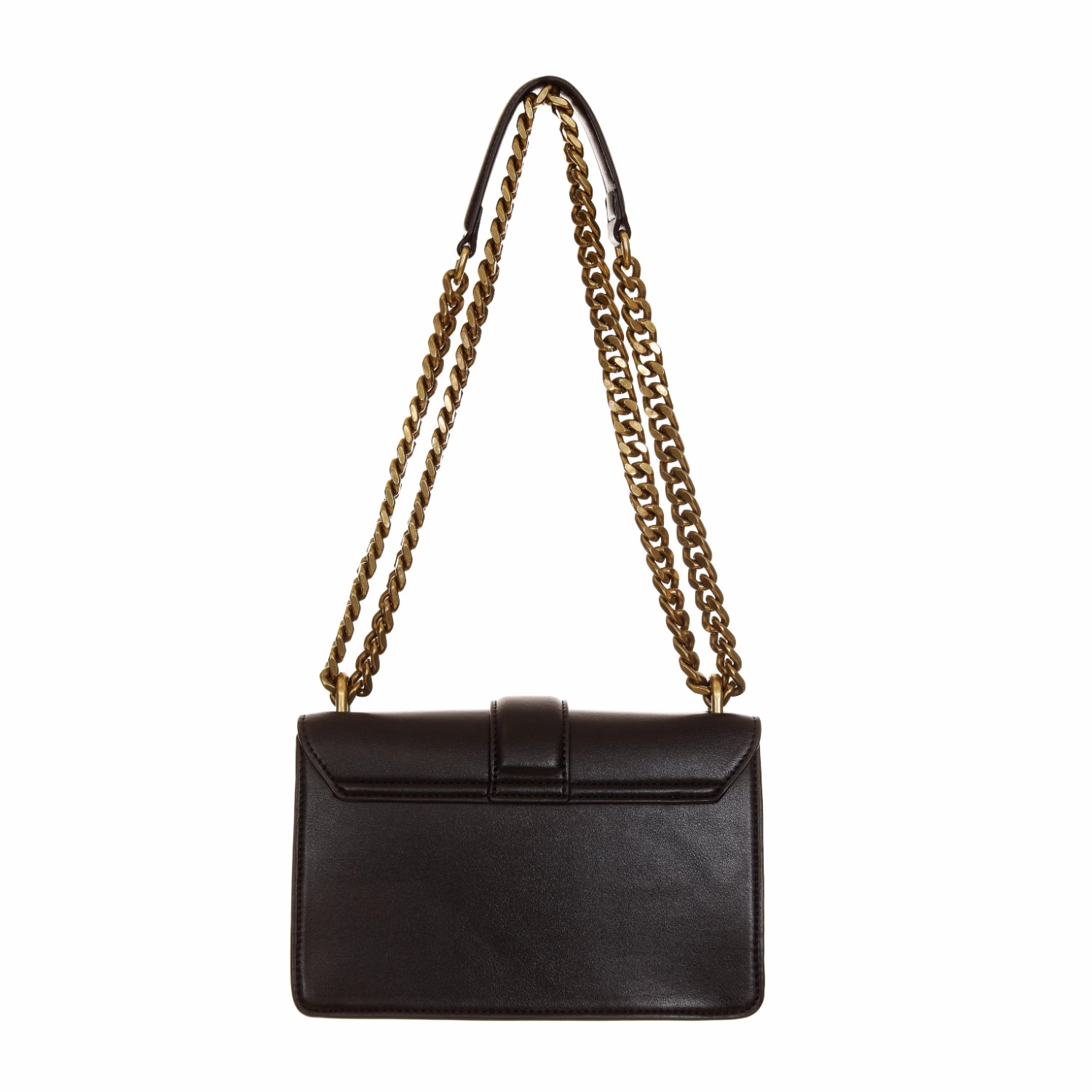 Just Cavalli Women's Black Snake Buckle Chain Bag