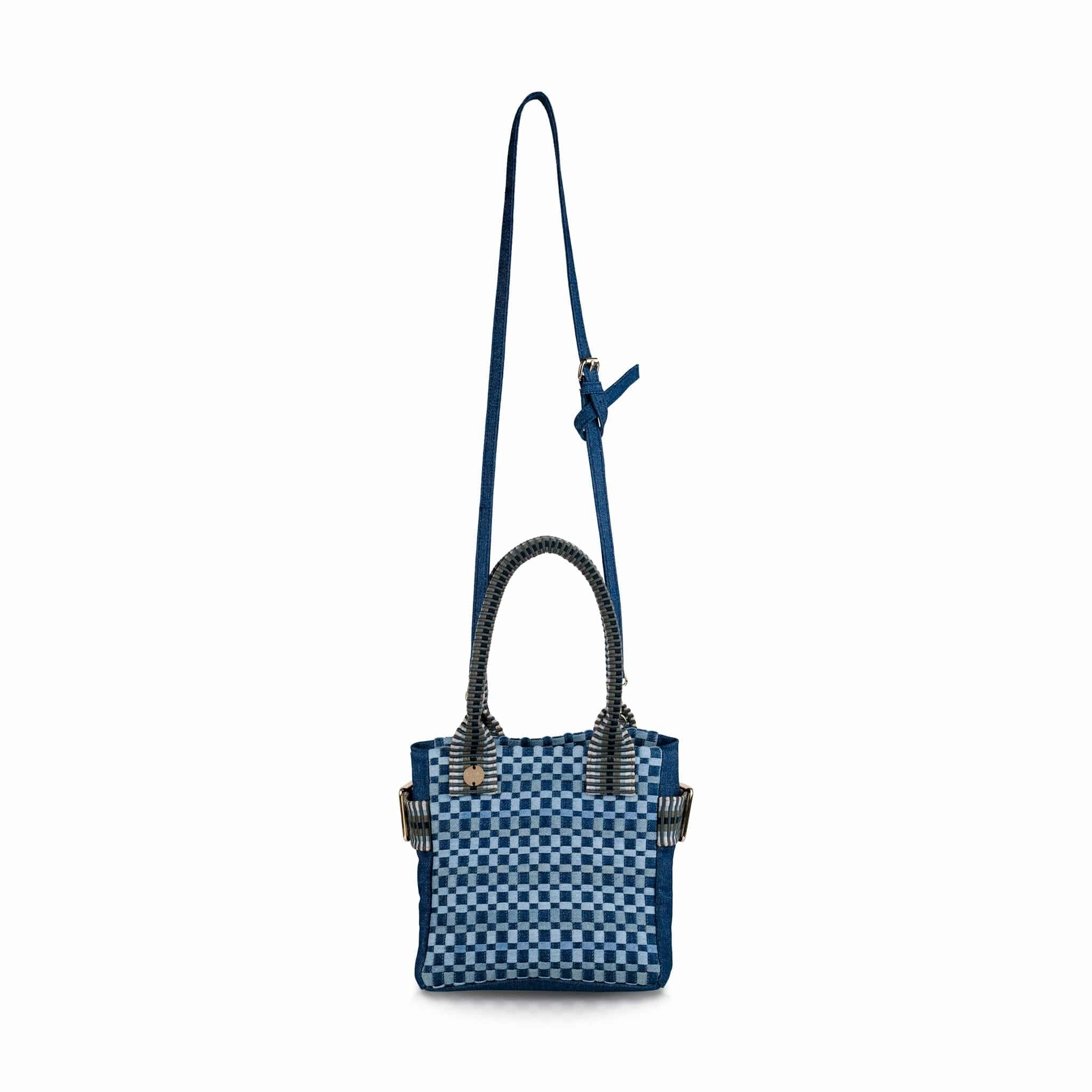 Kaba Mini Denim Vegan Tote Bag | Blue