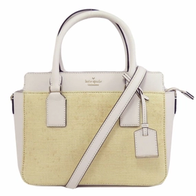 Kate Spade   Leather Raffia Handbag (Pre-Owned)