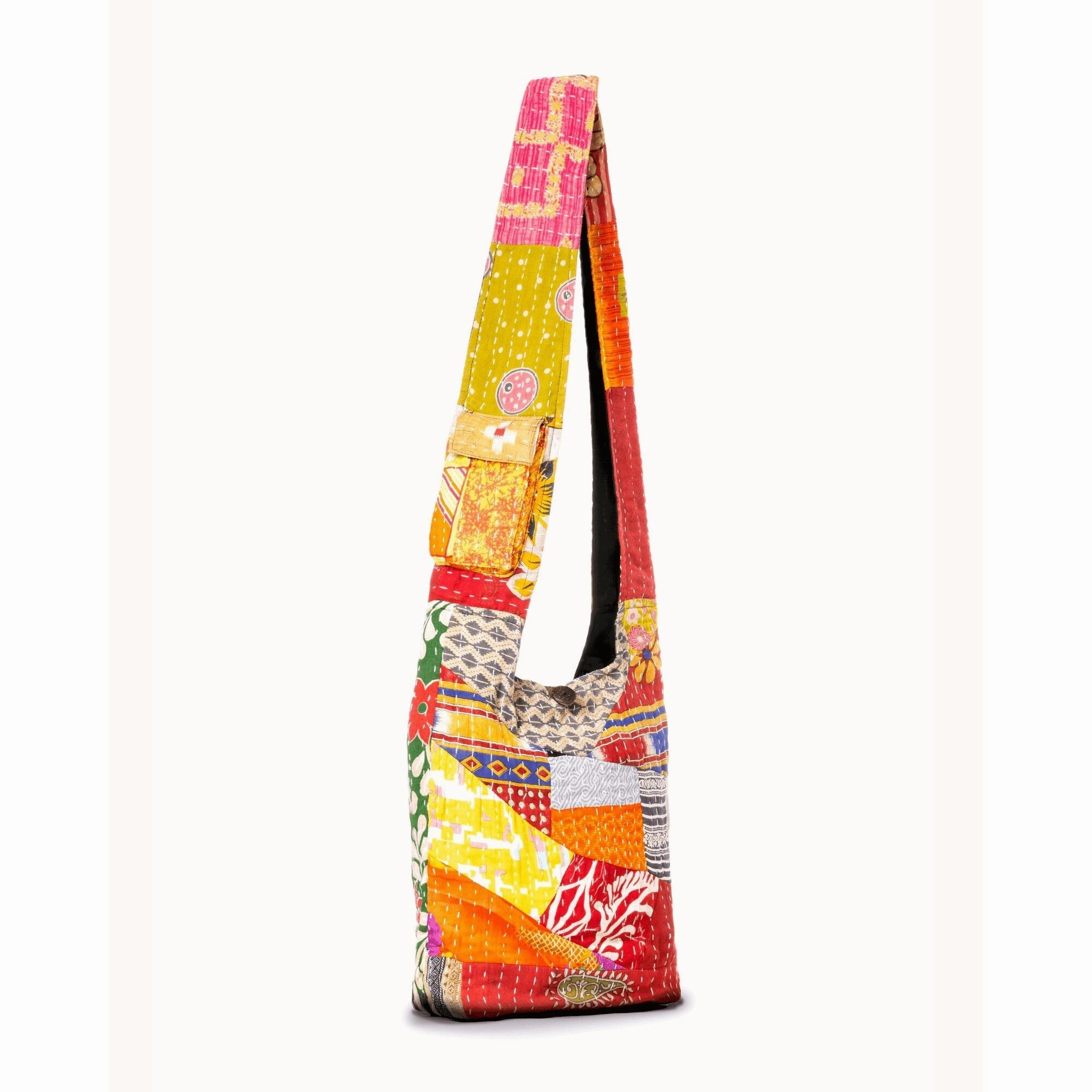 Kathmandu Collection Kantha Patchwork Hobo Bag