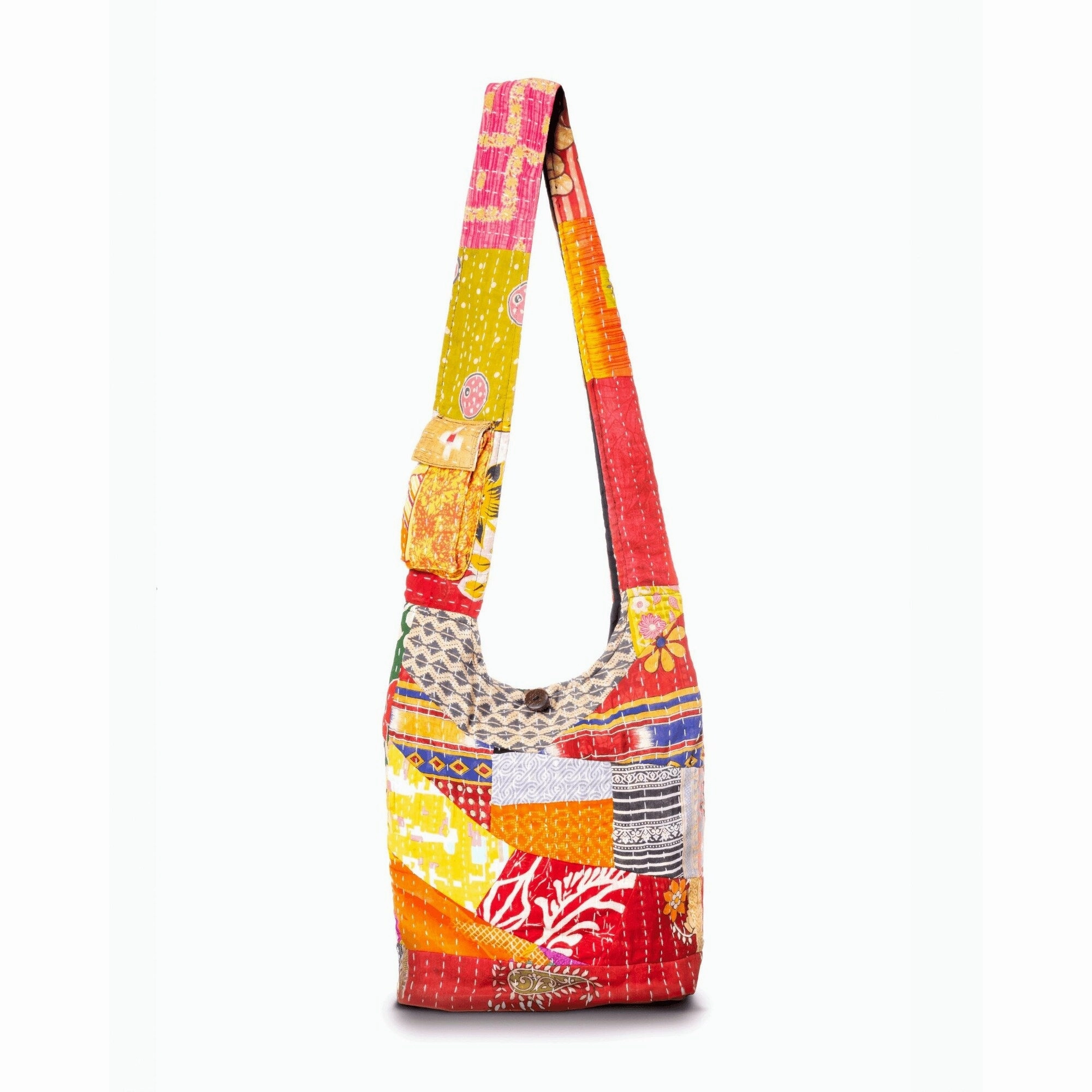 Kathmandu Collection Kantha Patchwork Hobo Bag