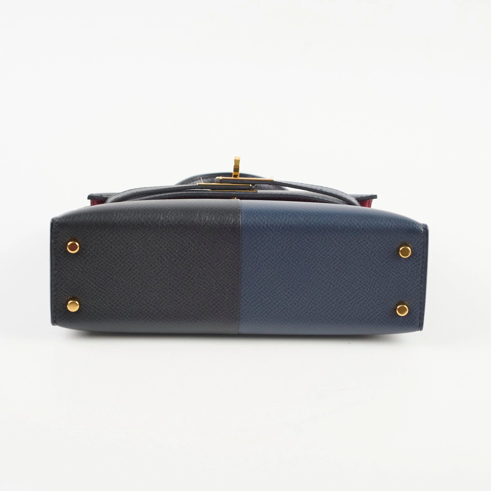 Kelly Mini Kelly Epsom Blue Indigo / Black Z stamp