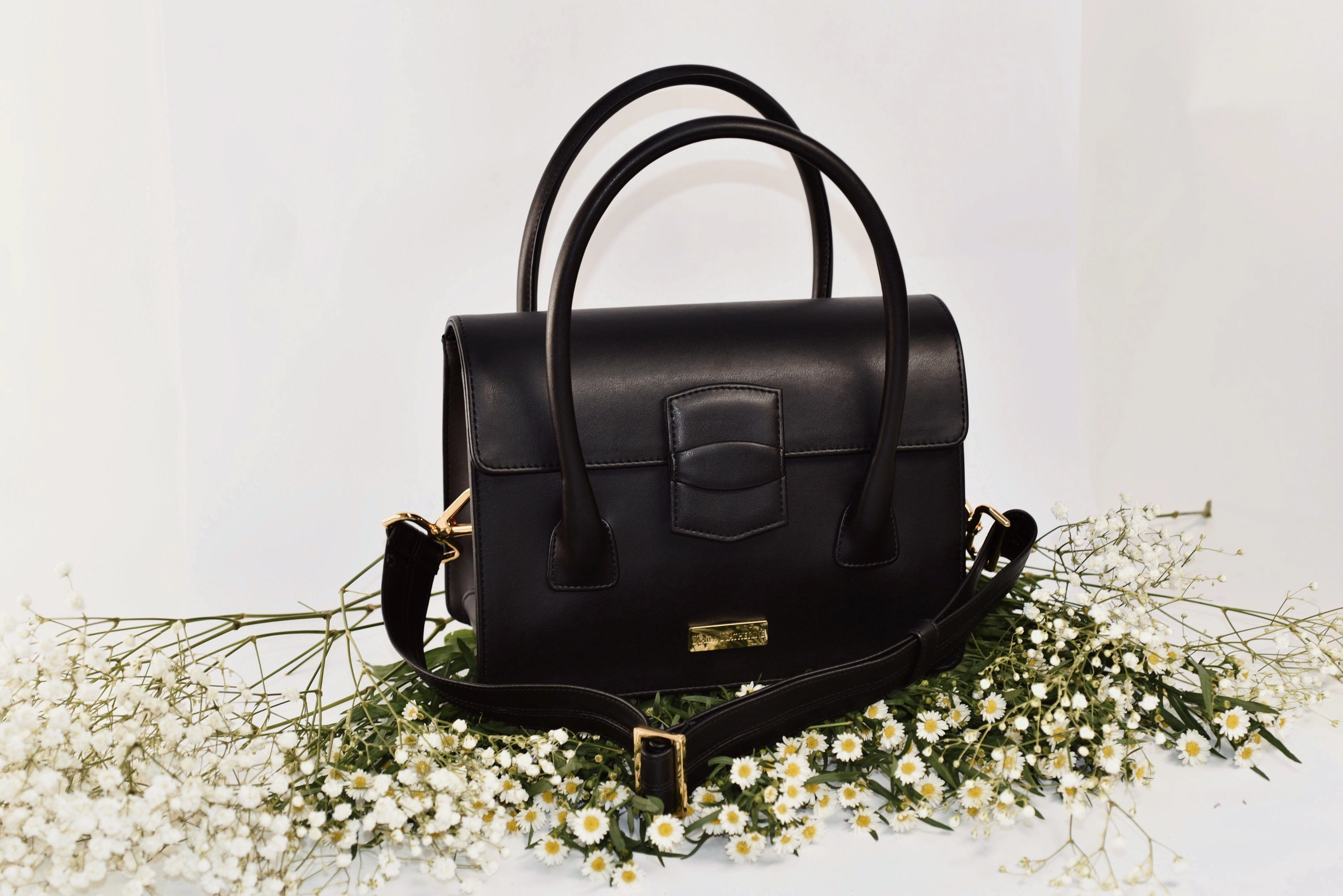 Kensington Cactus Leather Vegan Bag | Black