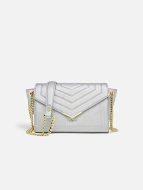 Kensington Vegan Crossbody Bag | Silver
