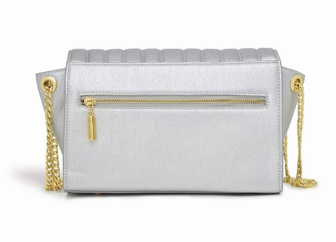 Kensington Vegan Crossbody Bag | Silver