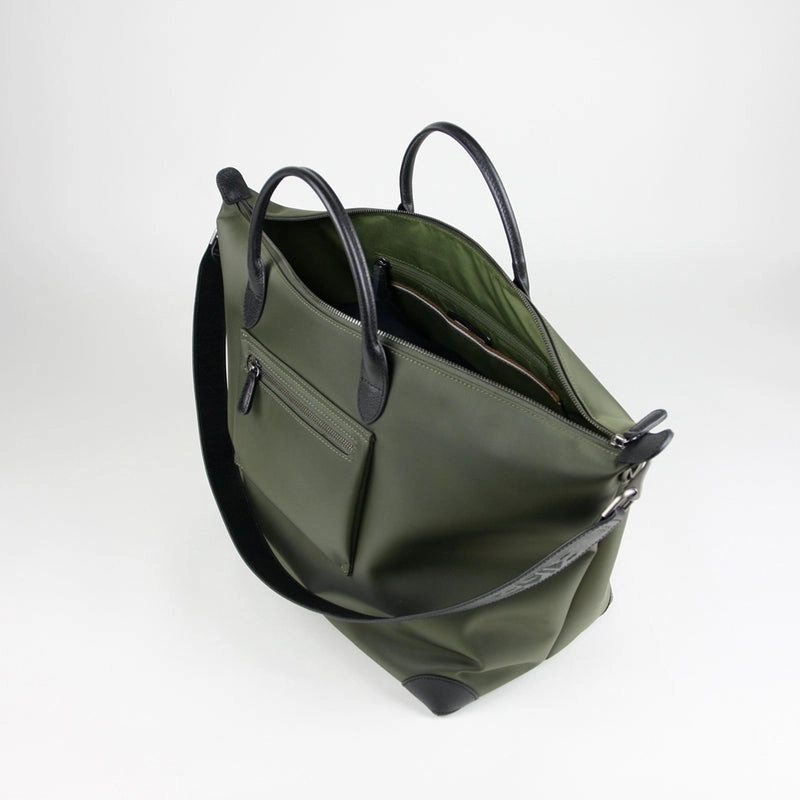 Khaki Womens Nylon Shoulder Totes Khaki Womens Nylon Shoulder Handbag Nylon Handbag Purse for Ladies