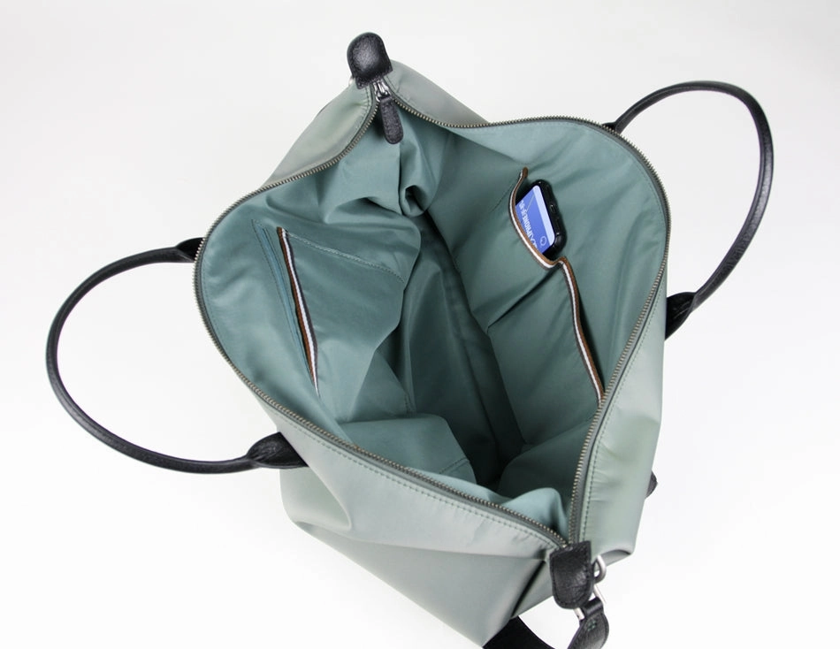 Khaki Womens Nylon Shoulder Totes Khaki Womens Nylon Shoulder Handbag Nylon Handbag Purse for Ladies
